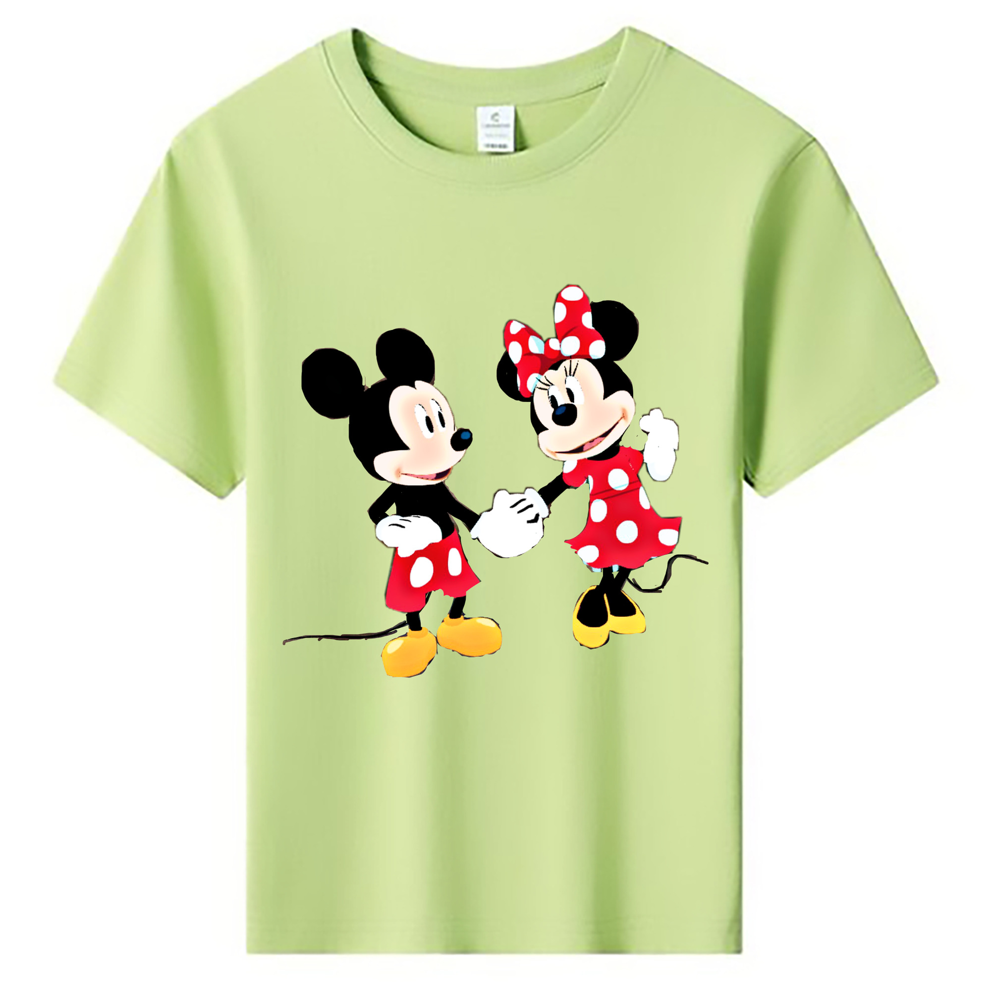 ミッキーマウス Mickey Mouse 綿100％キッズTシャツ（フロントプリント）